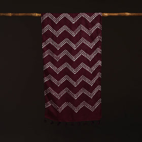 Mul cotton kutch hand batik stole with tassels 02