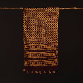 Mul cotton kutch hand batik stole with tassels 16