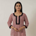 Buy Block Print Mul Cotton Straight Bagh Kurta Online