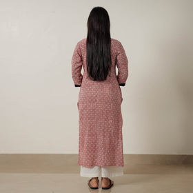 Buy Block Print Mul Cotton Straight Bagh Kurta Online