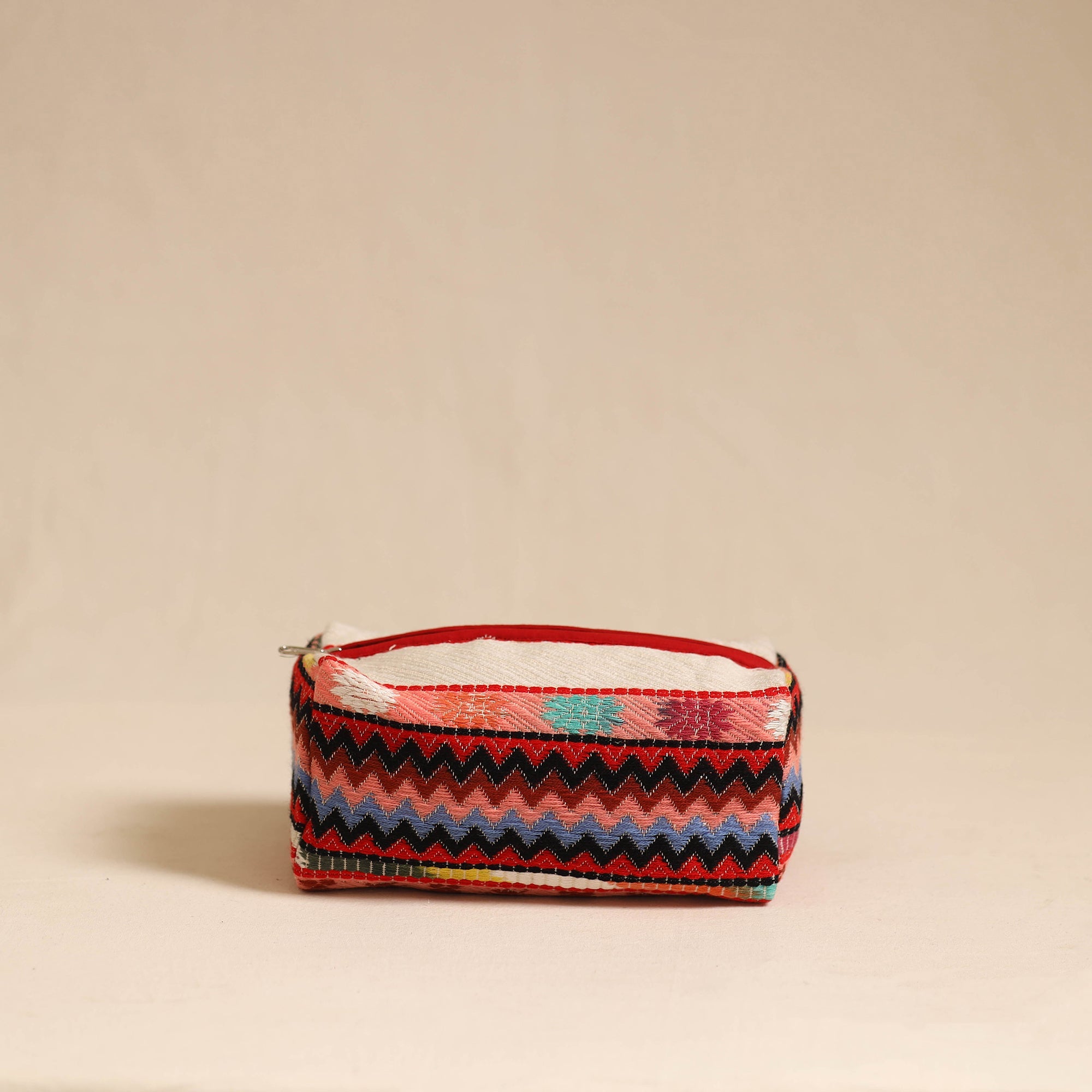  Multicolor Jacquard Weave Cotton Toiletry Pouch 