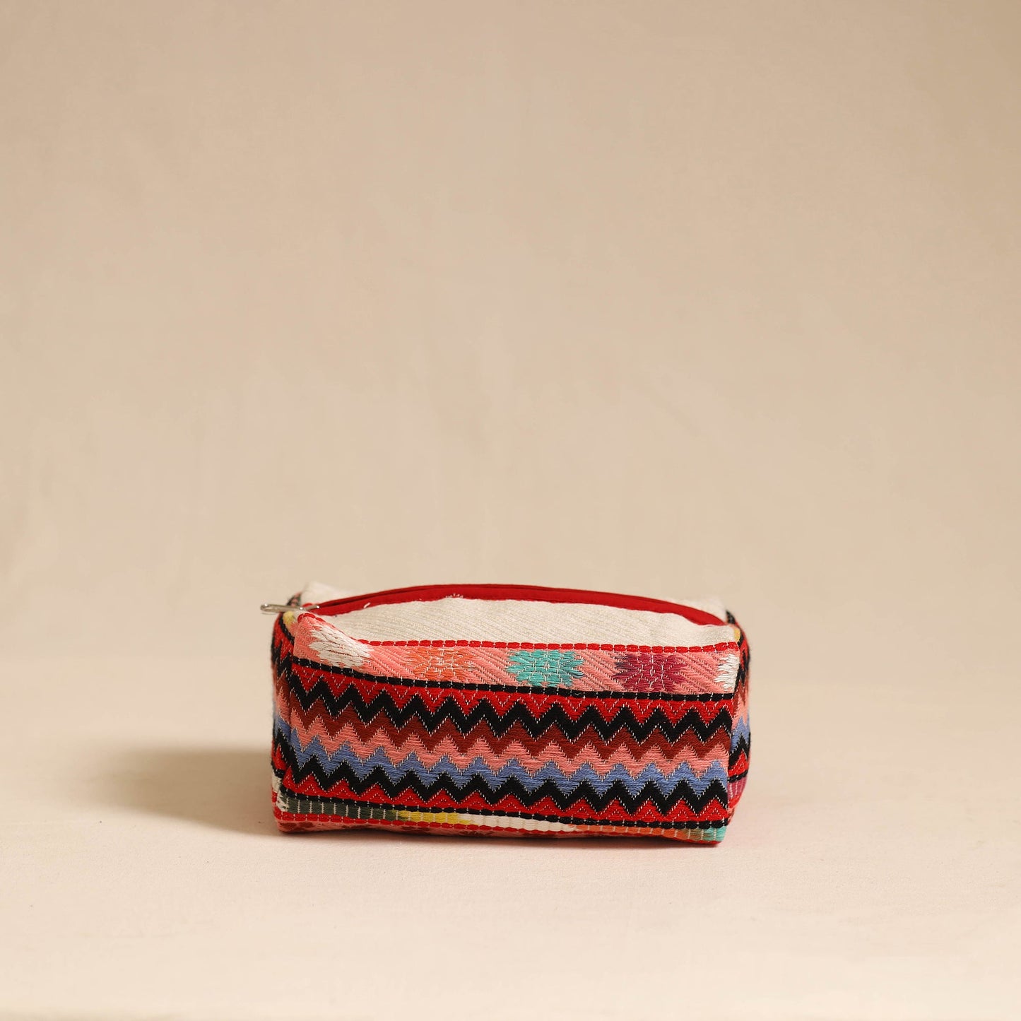  Multicolor Jacquard Weave Cotton Toiletry Pouch 