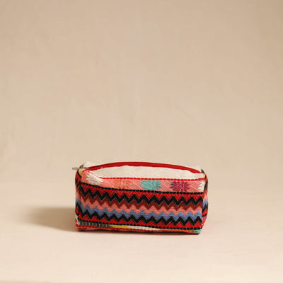  Multicolor Jacquard Weave Cotton Toiletry Pouch 