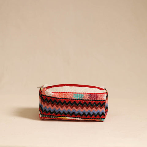  Multicolor Jacquard Weave Cotton Toiletry Pouch 