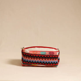  Multicolor Jacquard Weave Cotton Toiletry Pouch 