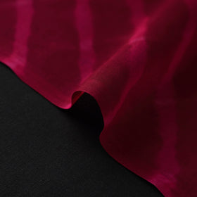 Maroon Leheriya Tie-Dye Chanderi Silk Fabric