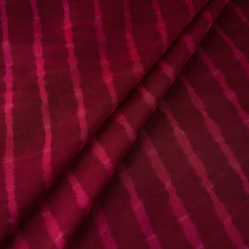 Maroon Leheriya Tie-Dye Chanderi Silk Fabric