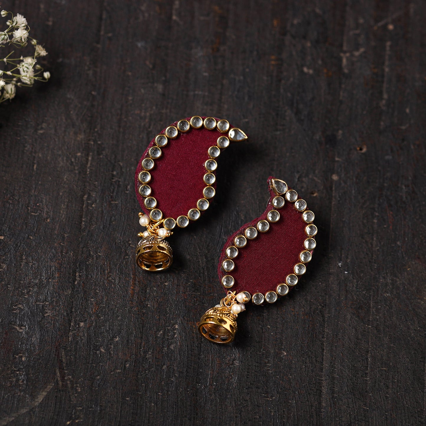 Buy Naira Stone Work Fabart Earrings
