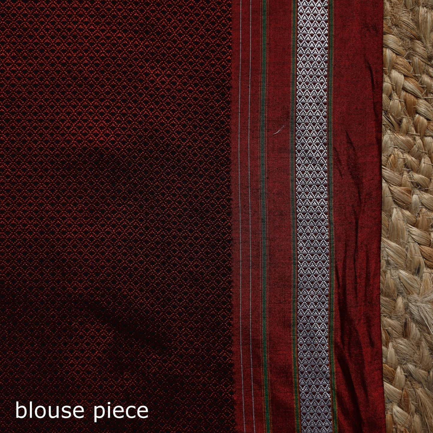 Nath work silk cotton khun saree 04 - handcrafted