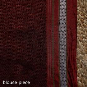 Nath work silk cotton khun saree 04 - handcrafted