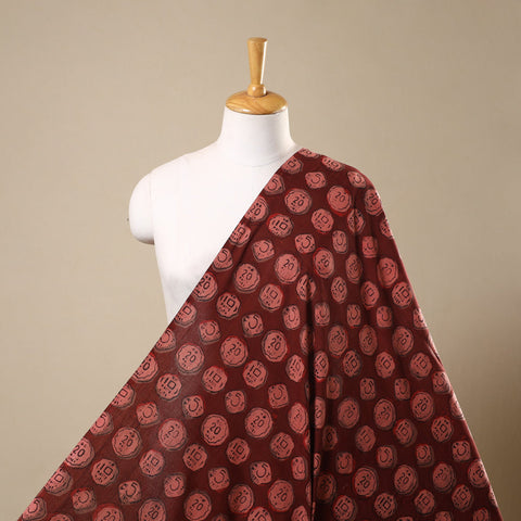Maroon - natural dyed cotton bindaas fabric - sikka