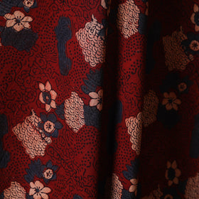 Maroon - natural dyed cotton fabric 85 - handcrafted