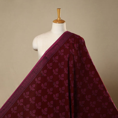 Brown - natural dyed cotton hand bagh fabric 13