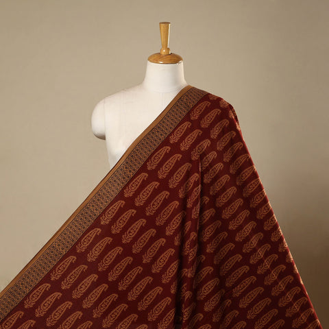 Natural dyed cotton hand bagh fabric 21 - handcrafted