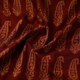 Natural dyed cotton hand bagh fabric 21 - handcrafted