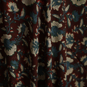 Natural dyed cotton hand block bagru print fabric 02