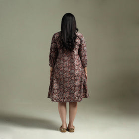 Natural dyed cotton hand block print kalamkari dress 09