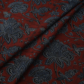 Natural dyed cotton kutch hand block ajrakh print fabric 09