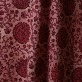Maroon - natural dyed cotton vanaspati bagru fabric 17