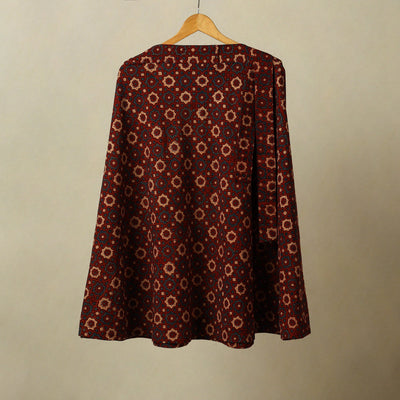 Maroon - cotton wrap around skirt 37 - handcrafted