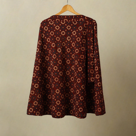 Maroon - cotton wrap around skirt 37 - handcrafted