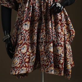 Natural dyed hand block kalamkari print cotton kaftan