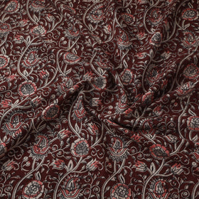 Natural dyed hand block print cotton kalamkari fabric 01