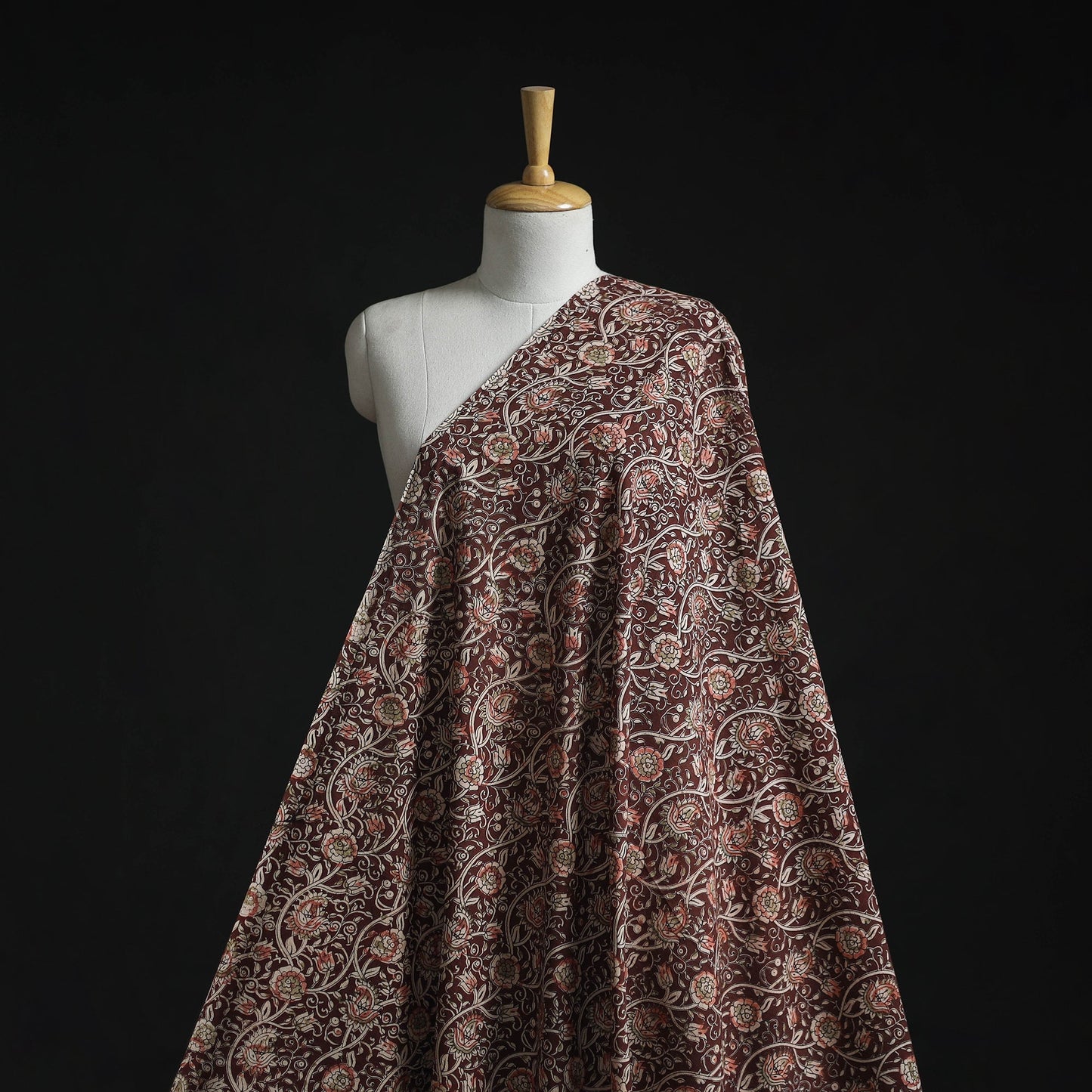 Natural dyed hand block print cotton kalamkari fabric 13