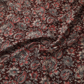 Natural dyed hand block print cotton kalamkari fabric 17