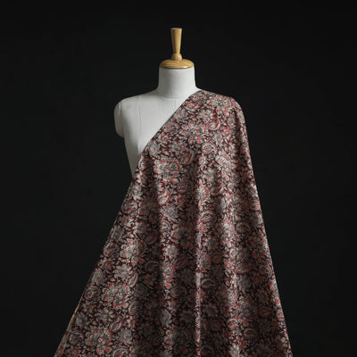 Natural dyed hand block print cotton kalamkari fabric 17