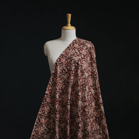 Natural dyed hand block print cotton kalamkari fabric 21
