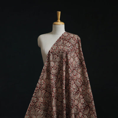 Natural dyed hand block print cotton kalamkari fabric 22