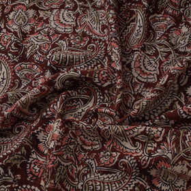 Natural dyed hand block print cotton kalamkari fabric 22