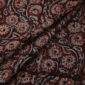 Natural dyed hand block print cotton kalamkari fabric 28