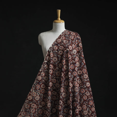 Natural dyed hand block print cotton kalamkari fabric 28