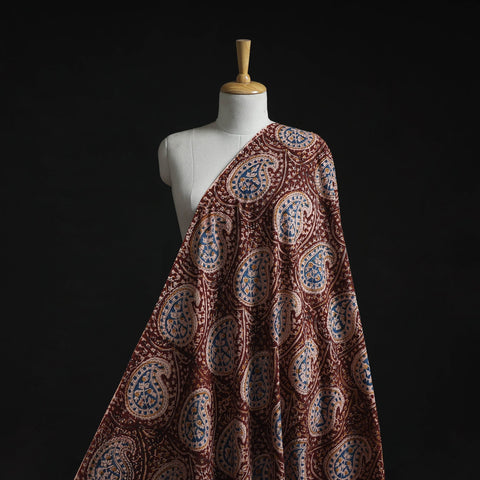 Natural dyed hand block print cotton kalamkari fabric 30