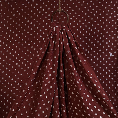 Maroon - natural dyed kutch tie-dye mul cotton bandhani