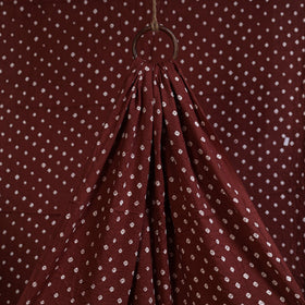 Maroon - natural dyed kutch tie-dye mul cotton bandhani