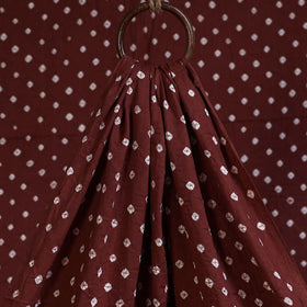 Maroon - natural dyed kutch tie-dye mul cotton bandhani