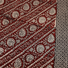 Buy Maroon Natural Dyed Mul Cotton Bagh Print Fabric