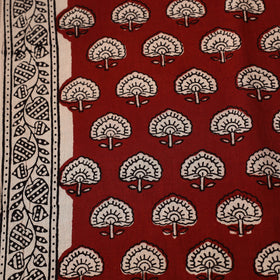  Maroon Natural Dyed Mul Cotton Bagh Print Fabric