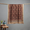 Natural dyed pedana kalamkari printed handloom cotton towel