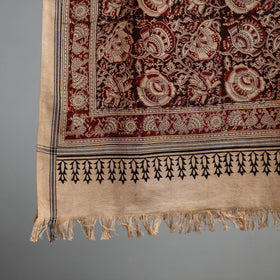 Natural dyed pedana kalamkari printed handloom cotton towel