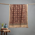 Natural dyed pedana kalamkari printed handloom cotton towel