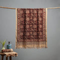 Natural dyed pedana kalamkari printed handloom cotton towel