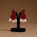 Nidha shell & ghungroo work fabart handmade earrings