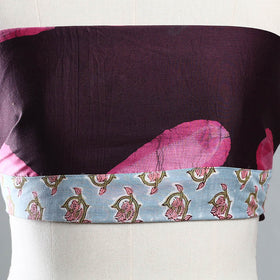 Maroon - nui shibori chanderi silk blouse piece 64