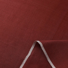  Organic Cotton Madder Plain Maroon Handloom Fabric