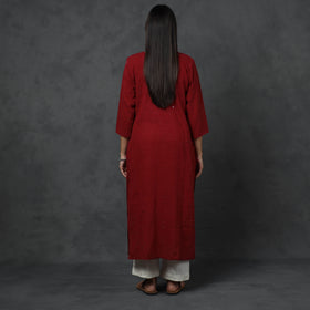 Organic Kala Cotton Handloom Mirror Work Long Kurta for Women