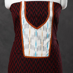 Maroon Patchwork Cotton Jacquard Kurta Material (3m) Online